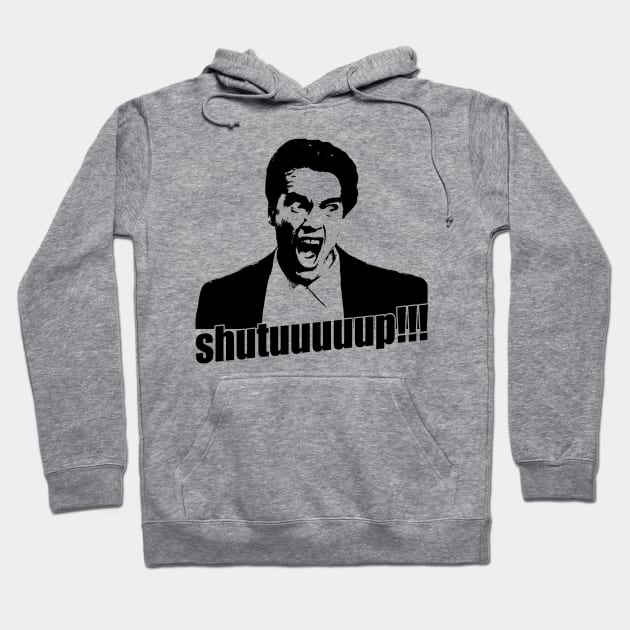 Shut Up! Black Stencil Hoodie by Anthropomorphic